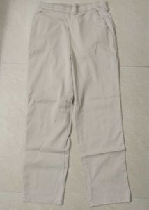 Khaki Straight Leg Trousers