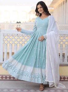 Long Anarkali Kurta With Dupatta
