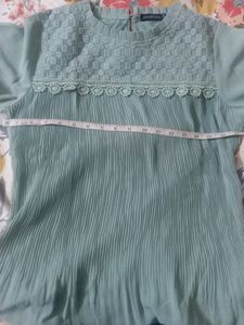 Charcoal Sea Green Top