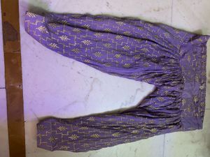 Chic Lavender Gold Embroidered Kurta Set