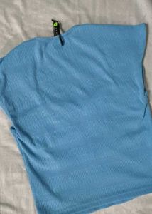 Cute bow Light Blue top