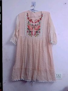 Floral Embroidered Dress,used