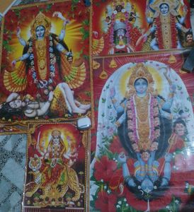 Set- Of 4 Vintage Maa Kaali Posters..
