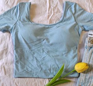 Backless Padded Crop Top
