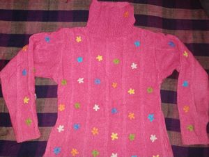 Designed Carrot Color Turtleneck Sweater