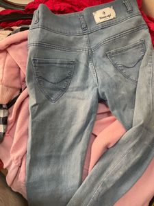 Distressed Light Wash Jeans