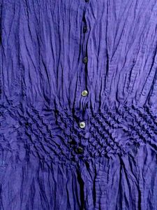 Purple Textured Button-Down Top