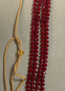 Stunning Red Beaded Necklace &amp; Earring Set