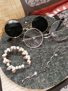 Combo Sunglass With 2 Hand Accessories 🪩
