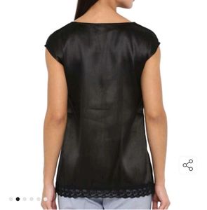 New Satin Black Top