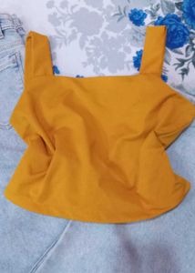 Cute Yellow Crop Top