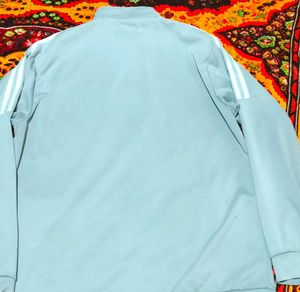 Adidas Manchester United track jacket in light gre
