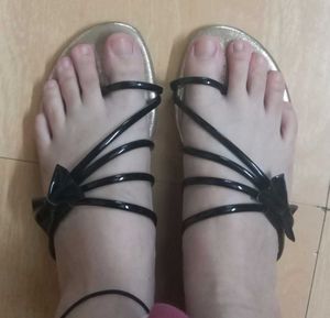 Black And Golden Flats