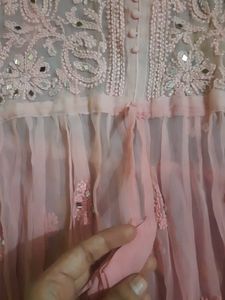 Pink Festive Short Kurti