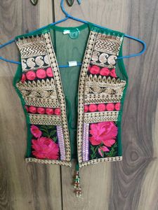Girls Embroidered Jacket with Dupatta for Girls - Size 26