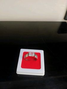 Diamond Ring Pure Silver