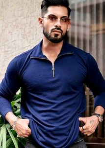 Stylish Blue Patterned Shirt