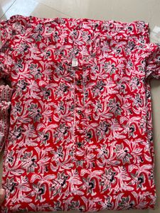 Red  Kurta Set