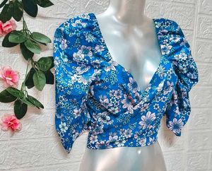Size ES/S 🎁Buy 2 Get 1 Free 🎁 Floral Puff Sleeve