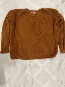 Unique Stylish Burnt Orange Top!