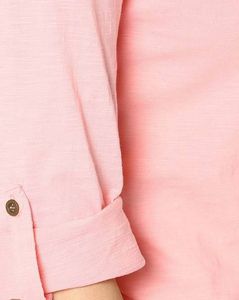 Pink T-shirt with Roll-Up Tabs
