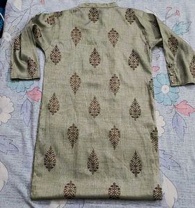 Green Printed Kurta