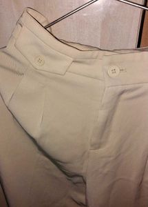 Korean Pleated Beige Trousers Pants
