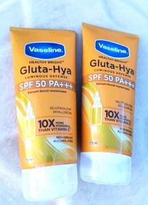 Pack Of 2 ❤️ Vaseline Gluta Hya Sunscreen ✅