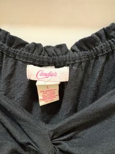 Candies Black Peasant Top
