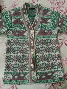 Patterned Knit Cardigan