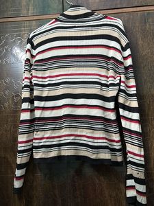 Striped Turtleneck Sweater
