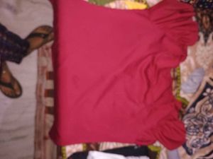 Red Ruffle Top