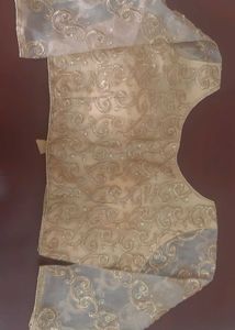 Golden Embroidered and stonework Blouse