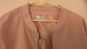 Blush Pink Bomber Jacket