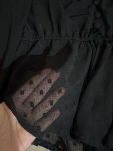 Elegant Black Peplum Blouse