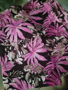 Beautiful Brown And Pink Floral Printed Saree