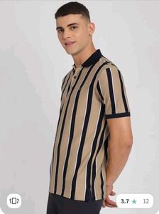 Allen Solly Striped Polo T-shirt - Modern Fit