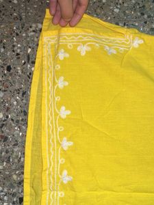 Yellow Embroidered Kurta