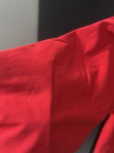 Red  wrapper dress with tie up belt