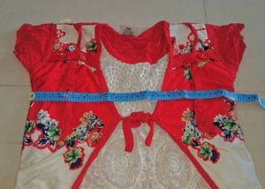 Cute Girls Red &amp; White Top