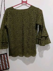 Green Casual Top