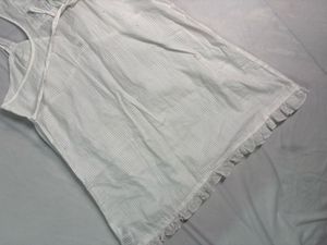 White Striped Girly Top