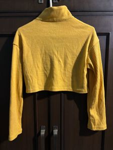 SHEIN Sunny Yellow Ribbed Crop Top🌼