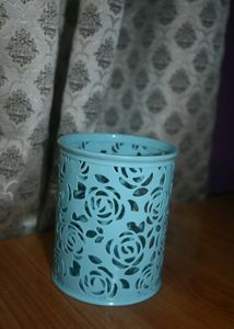 Cute Blue Floral Pen Holder/Pencil Stand