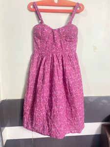 Pink Patterned Dress