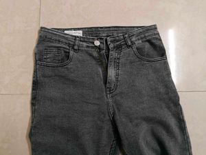 Women Trendy Grey Denim Jeans