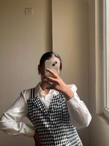 Houndstooth Mini Dress