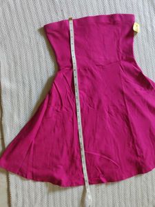 Pink Strapless Fit &amp; Flare Dress