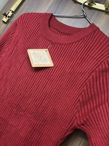 Chic Red Knit Mini Dress