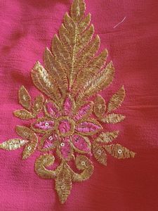 Elegant Red Embroidered Saree